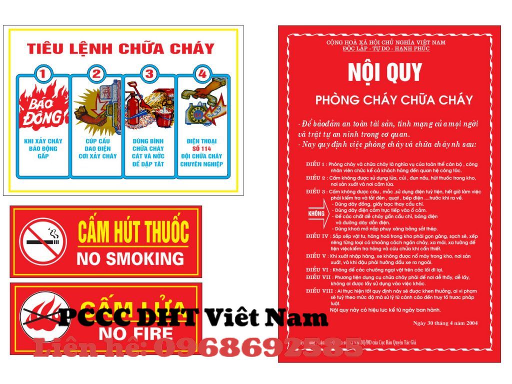 CỬA HÀNG BÁN BỘ NỘI QUY TIÊU LỆNH PCCC TẠI HẢI DƯƠNG GIÁ TỐT