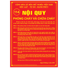 BỘ NỘI QUY TIÊU LỆNH PCCC GIÁ RẺ TẠI LONG BIÊN - LH:0968.692.585