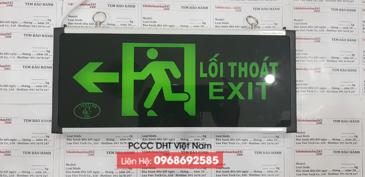 Đèn exit thoát hiểm dạ quang rẻ nhất tại Thanh Xuân, Hà Nội